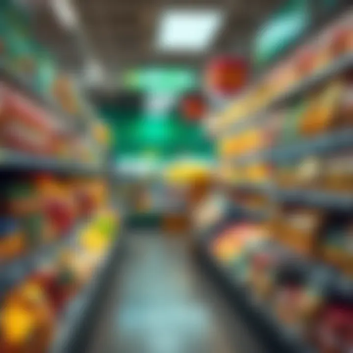 Exploring Grocery Costs in Dubai Grocery store shelves filled with diverse food options in Dubai