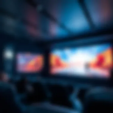 Innovative screen technology showcasing a film