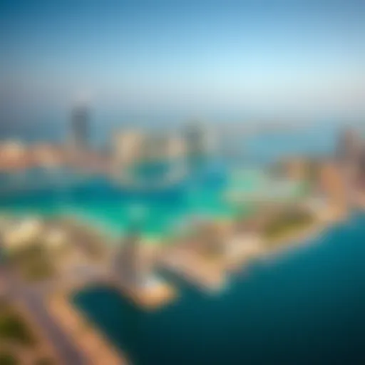 Aerial View of Marasi Bay Aerial view of Marasi Bay showcasing its waterfront and skyline