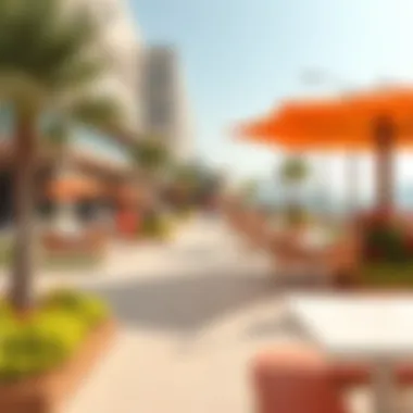 Vibrant Lifestyle Amenities at Marasi Bay Vibrant lifestyle amenities at Marasi Bay, including parks and cafes