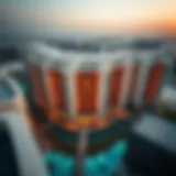 Aerial view of Maryah Vista 2 showcasing its unique architectural design.