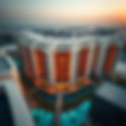 Aerial view of Maryah Vista 2 showcasing its unique architectural design.