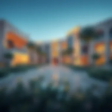 Modern Architectural Design of Nad Al Sheba Gardens Architectural design elements reflecting modern aesthetics in Nad Al Sheba Gardens