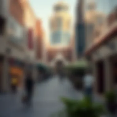 Shopping District in Mirdif Shopping area in Mirdif illustrating urban convenience