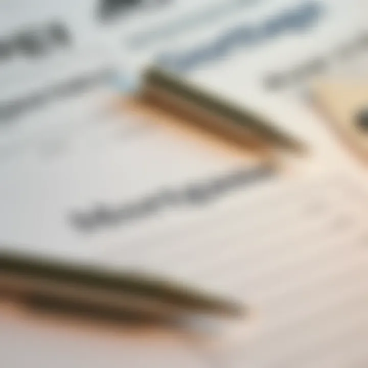 Understanding Mortgage Documentation Close-up of mortgage paperwork and financial documents