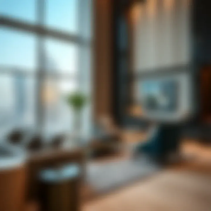 Luxury Living at Najma Tower B Luxury residential interior of Najma Tower B highlighting comfort and sophistication