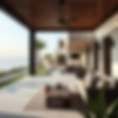 Luxurious outdoor living space at Nakheel Bay Villas