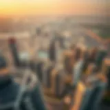 Aerial view of Dubai skyline showcasing real estate developments