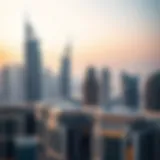 Luxurious skyline view of Dubai Marina