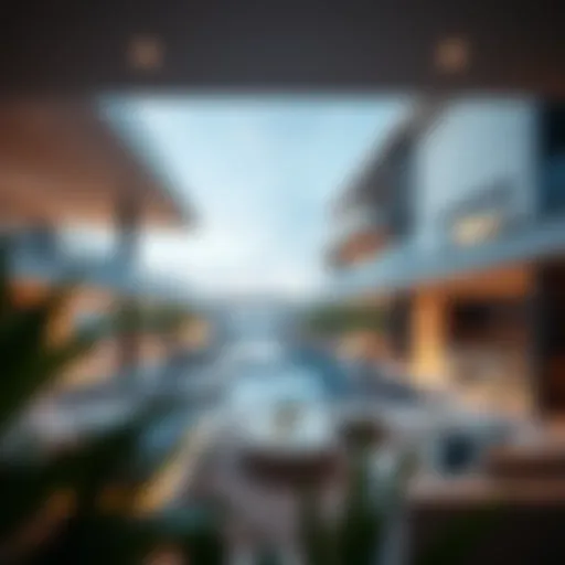 A stunning view of Azure Residence architectural design showcasing its modern aesthetics