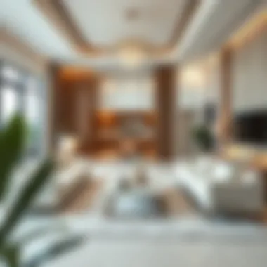 Elegant interiors of Azure Residence emphasizing upscale living