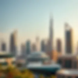 A panoramic view of Dubai's skyline showcasing modern architecture.