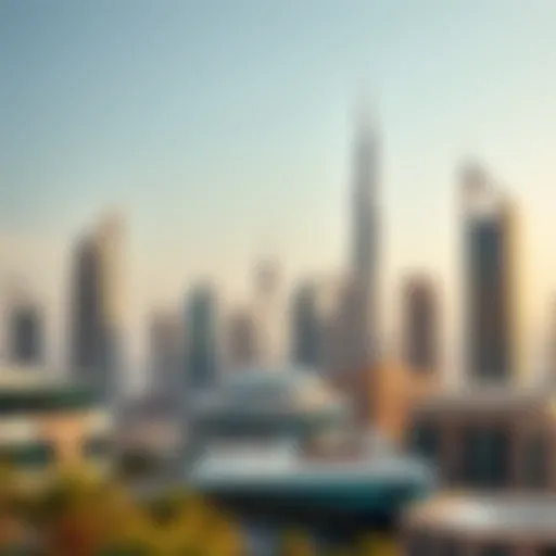 A panoramic view of Dubai's skyline showcasing modern architecture.