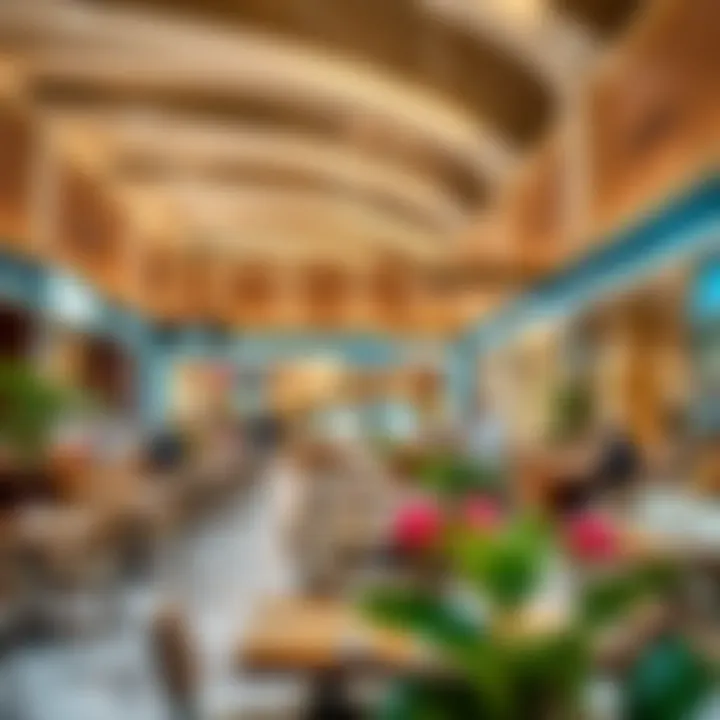 Dining Options at Dubai Mall A vibrant dining area showcasing diverse culinary options available at the mall