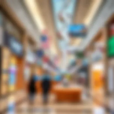 Essential Services at Dubai Mall A collage of essential services like customer assistance and facilities available in the mall