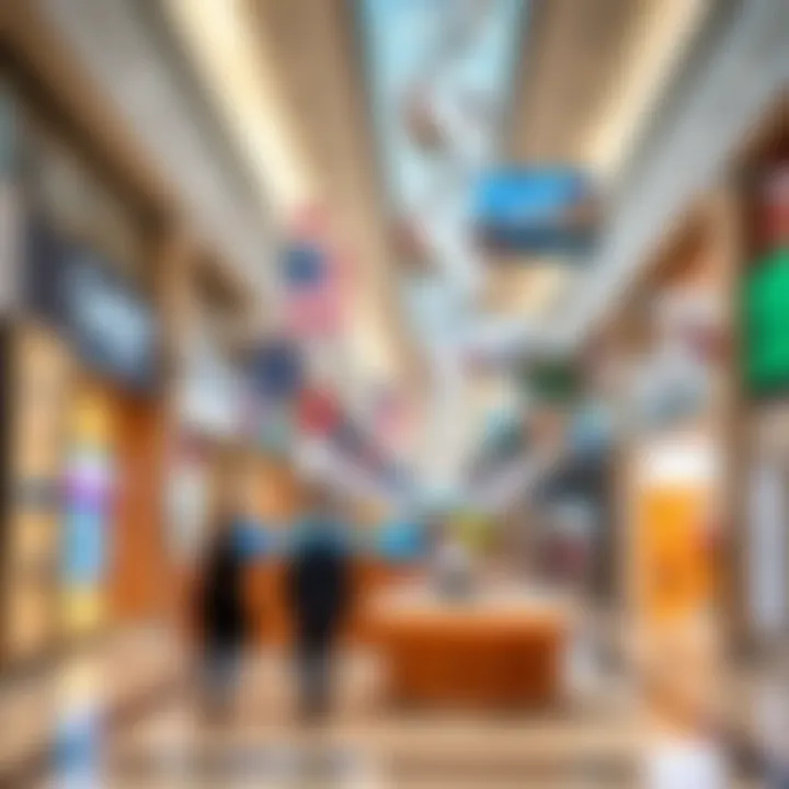 Essential Services at Dubai Mall A collage of essential services like customer assistance and facilities available in the mall