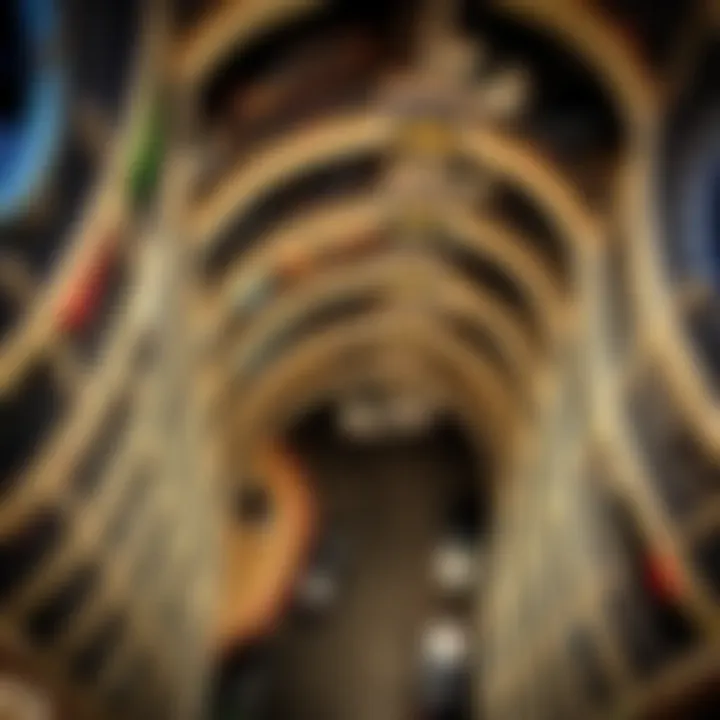 Aerial View of Dubai Mall Parking Aerial view of Dubai Mall parking structure showcasing multiple levels and cars