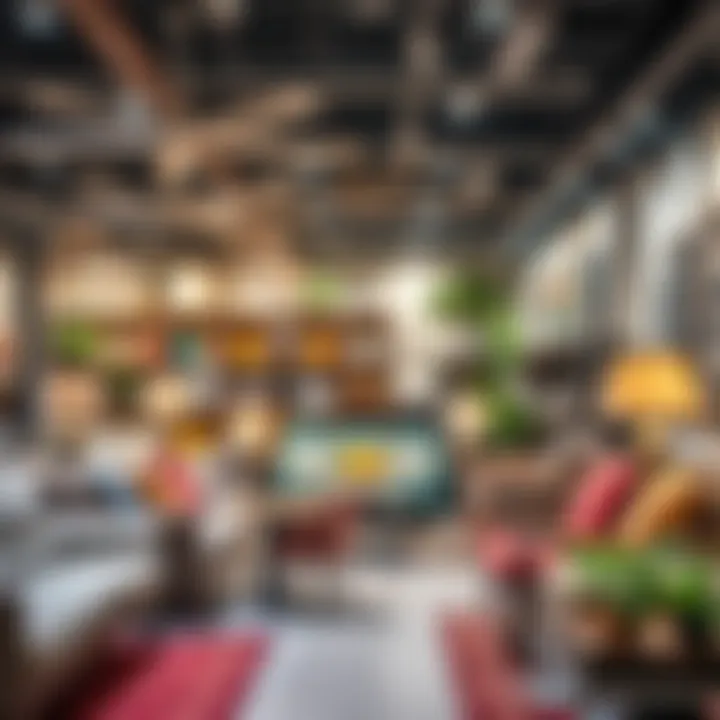 Retail Space Showcasing Diverse Furniture Styles Retail space showcasing diverse furniture styles