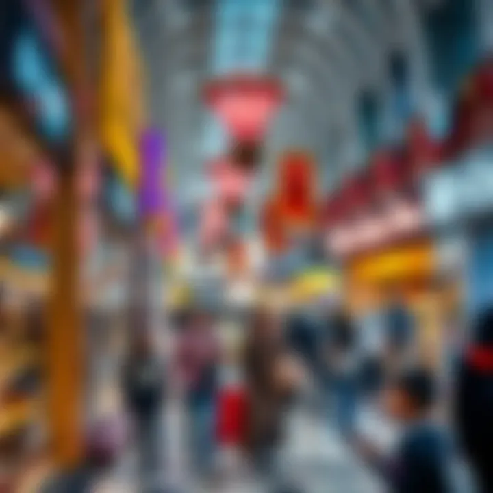 Vibrant shopping scene at Mall of the Emirates