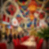 Festive decorations in Dubai during a major holiday