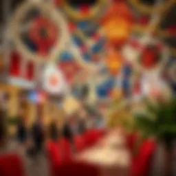 Festive decorations in Dubai during a major holiday