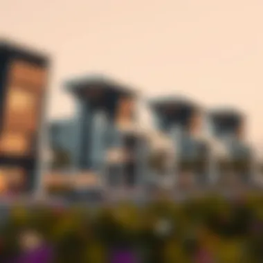 Rendering of futuristic residential project with unique architecture