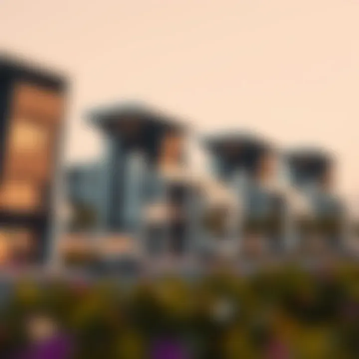 Rendering of futuristic residential project with unique architecture