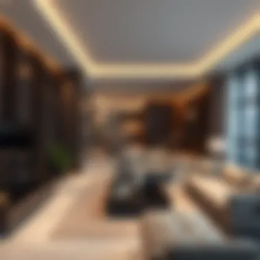 Luxury apartment interior design showcasing modern aesthetics