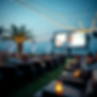 Luxurious Seating at Outdoor Cinema Luxurious seating arrangement at an outdoor screening