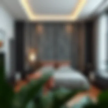 Effective Space Utilization in Interior Design Stylish partitioned room demonstrating effective space utilization