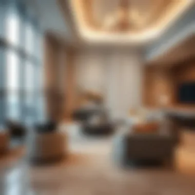 Luxurious Interior of Pinnacle Building Interior space of Pinnacle Building emphasizing luxury lifestyle