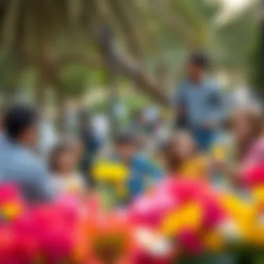 Vibrant gatherings of families enjoying leisure time in parks during public holidays.