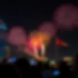 UAE National Day Celebration Celebratory fireworks illuminating the sky during UAE National Day.