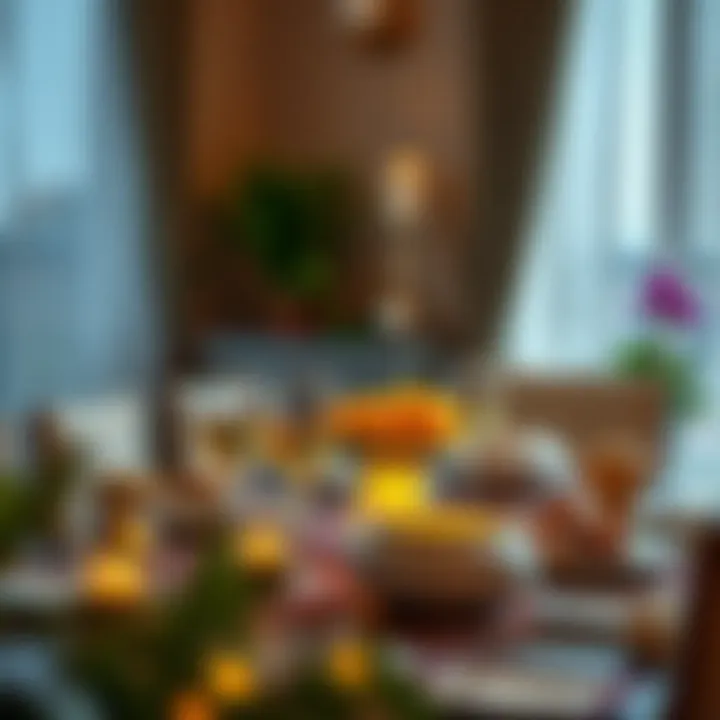 Artistic Dining Accessories for Festive Meals Artistic arrangement of dining accessories for festive meals