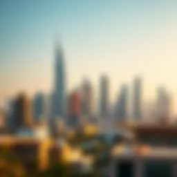 A skyline view of Dubai showcasing modern architecture