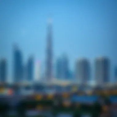 Dubai's Luxurious Skyline Modern skyline of Dubai showcasing luxury properties