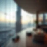 Panoramic view of Burj Khalifa residential floor