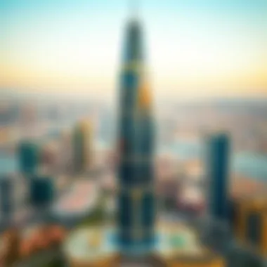 Sharjah Tower in Dubai's Urban Landscape A panoramic view of Sharjah Tower amidst the Dubai skyline