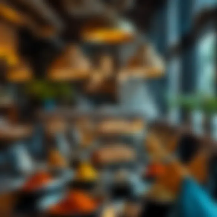 An inviting shawarma dining setting filled with aromatic spices