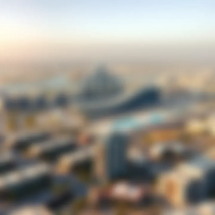 Panoramic view of Shorooq Dubai highlighting its integration with the urban landscape.