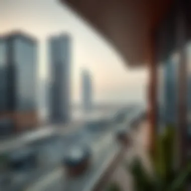 Business Bay: A Hub of Art and Commerce A panoramic view of Business Bay with Tamani Arts prominently featured