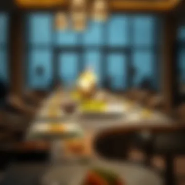 Gourmet dining experience with exquisite dishes served at the resort