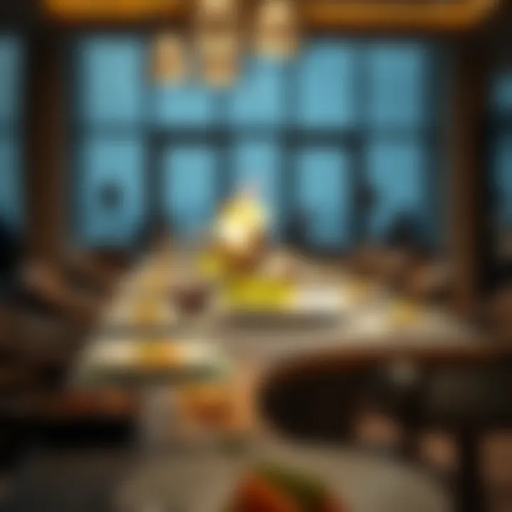Gourmet dining experience with exquisite dishes served at the resort