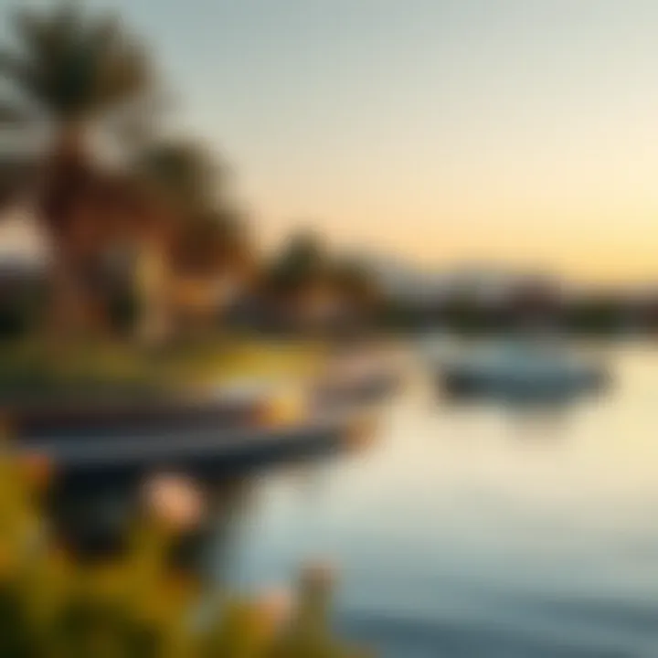 Stunning waterfront view of The Lakes Club in Dubai showcasing serene landscapes.