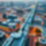 Aerial view of Dubai Metro