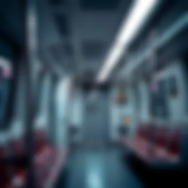 Inside a Modern Dubai Metro Train Interior of a Dubai Metro train