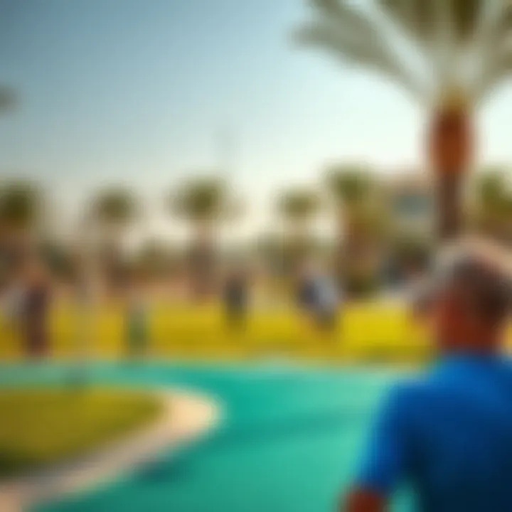 Visitors enjoying recreational activities in Al Safa Park