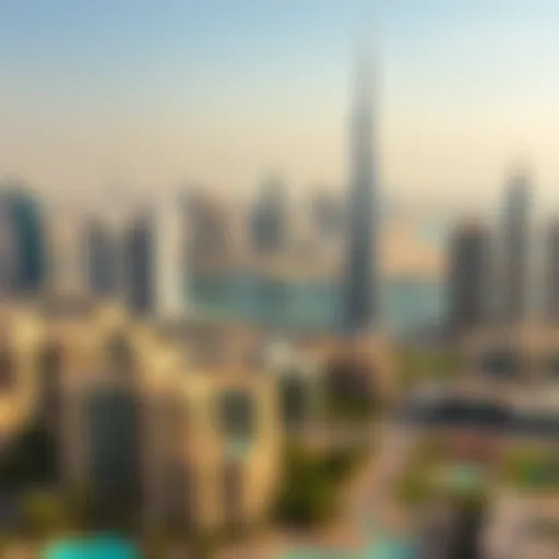 Aerial view of Dubai skyline showcasing luxury properties