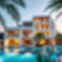 Exterior view of جميرا مول showcasing modern architectural design