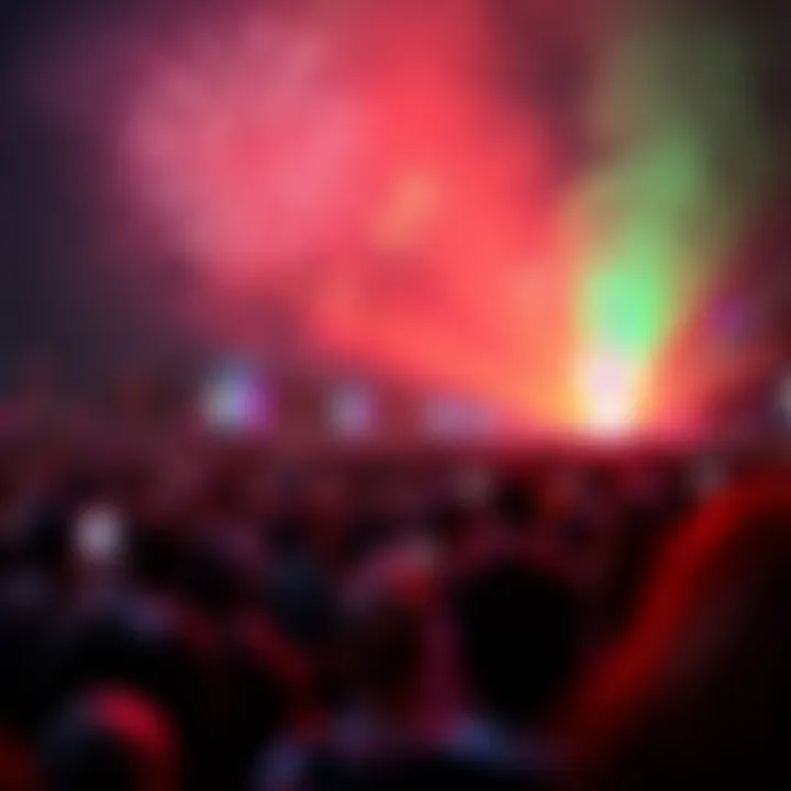 Vibrant Celebration Atmosphere Crowds gathered to witness the National Day celebrations